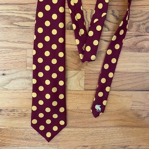 Abercrombie & Fitch Maroon Polka Dot Neck Tie